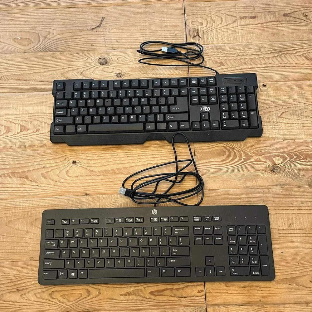 Two wired mechanical keyboards